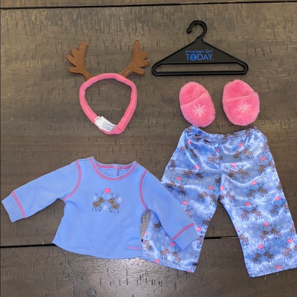 American Girl Doll AG Reindeer Pajama Set